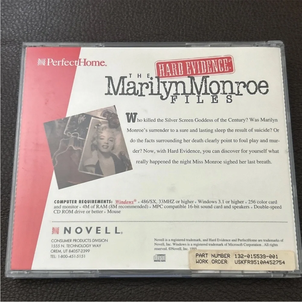 Hard Evidence: The Marilyn Monroe Files (PC, 1995)